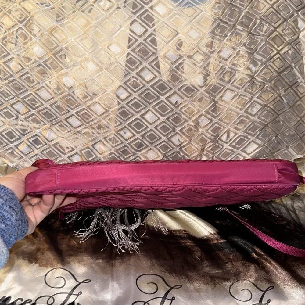 Cole Haan Fuchsia Quilted Padded Laptop Case Bag